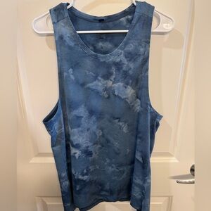 Lululemon License to Train Workout Tank Top Blue Tie Dye Medium